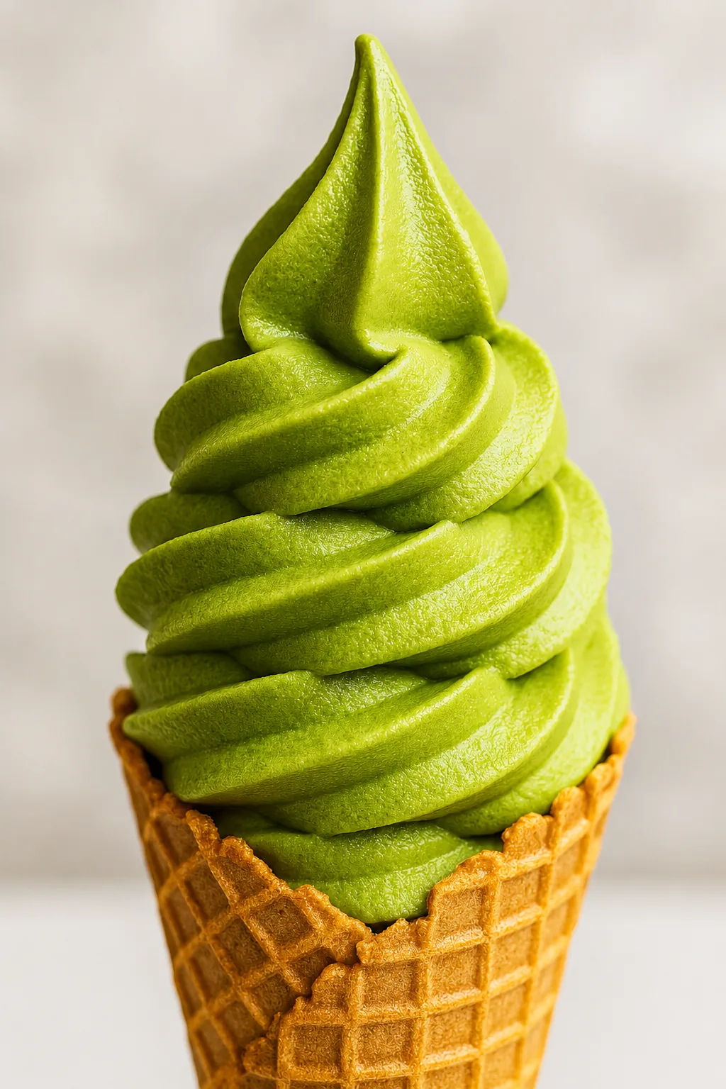 A real fruit ice cream in a waffle cone at Beechwoods Café